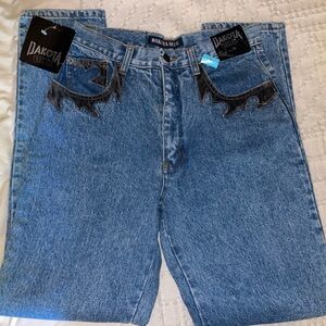 Vintage Dakota Blue Jeans | Straight Leg | Pocket Details | NWT
